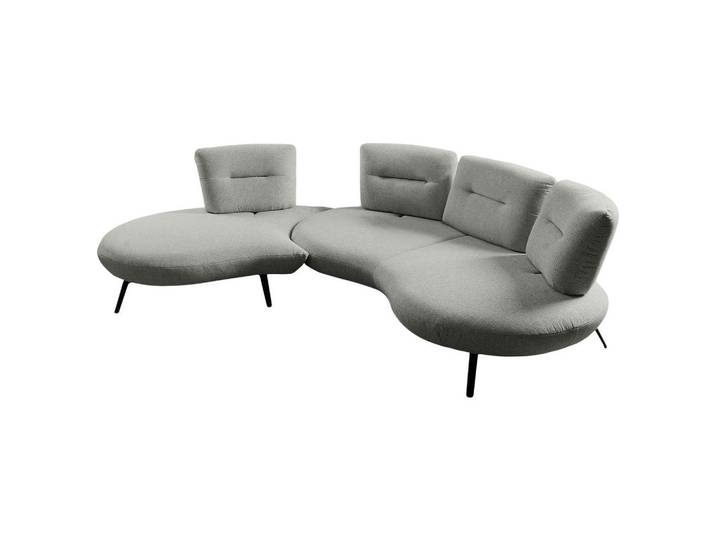 Moderano Bigsofa, Hellgrau, Metall, 4-Sitzer, 456x93x138 cm, Typenauswahl, Fußauswahl, Sitzqualitäten, Stoff-/Lederauswahl, Wohnzimmer, Sofas & Couches, Sofas, Bigsofas