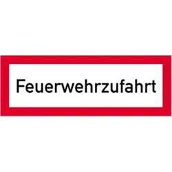 Schild Feuerwehrzufahrt, Alu, reflektierend RA1, 594x210 mm