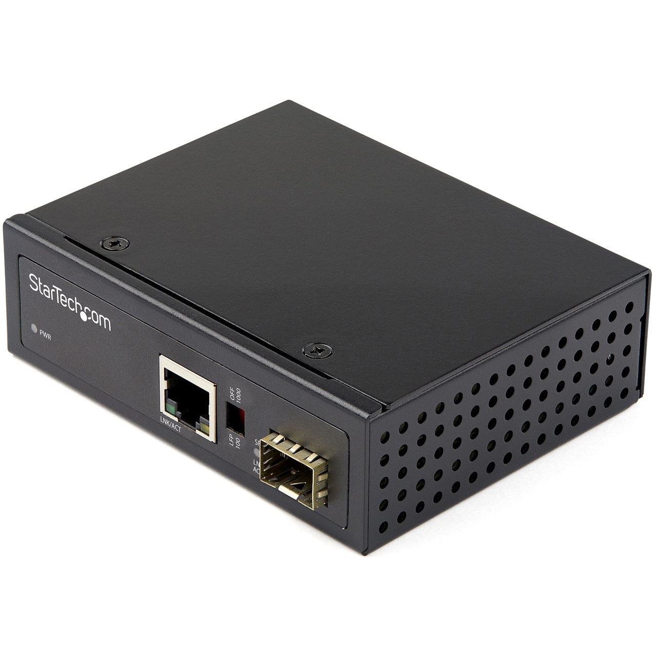 StarTech Industrial Media Converter - 1 Gbit/s Medienkonverter LWL Kupfer - Singlemode-/Multimode Glasfaser auf Kupfer Netzwerk - 12-56 V DC