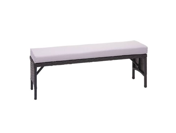 POLY-RATTAN SITZBANK Schwarz