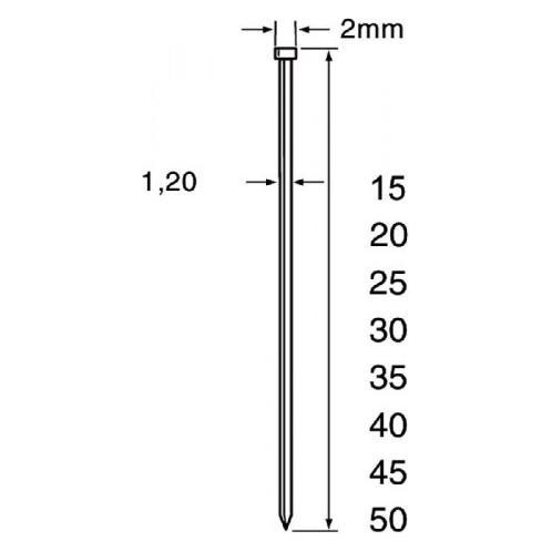 Dutack DutackPro 5134041 SKN12 Minibrad Edelstahl 50mm Karton 5000 Stück (5000 Stk., 50 mm) (66946858)