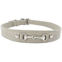 Kieffer Hundehalsband Ultrasoft Horsebit, 58cm - Taupe/Chrom