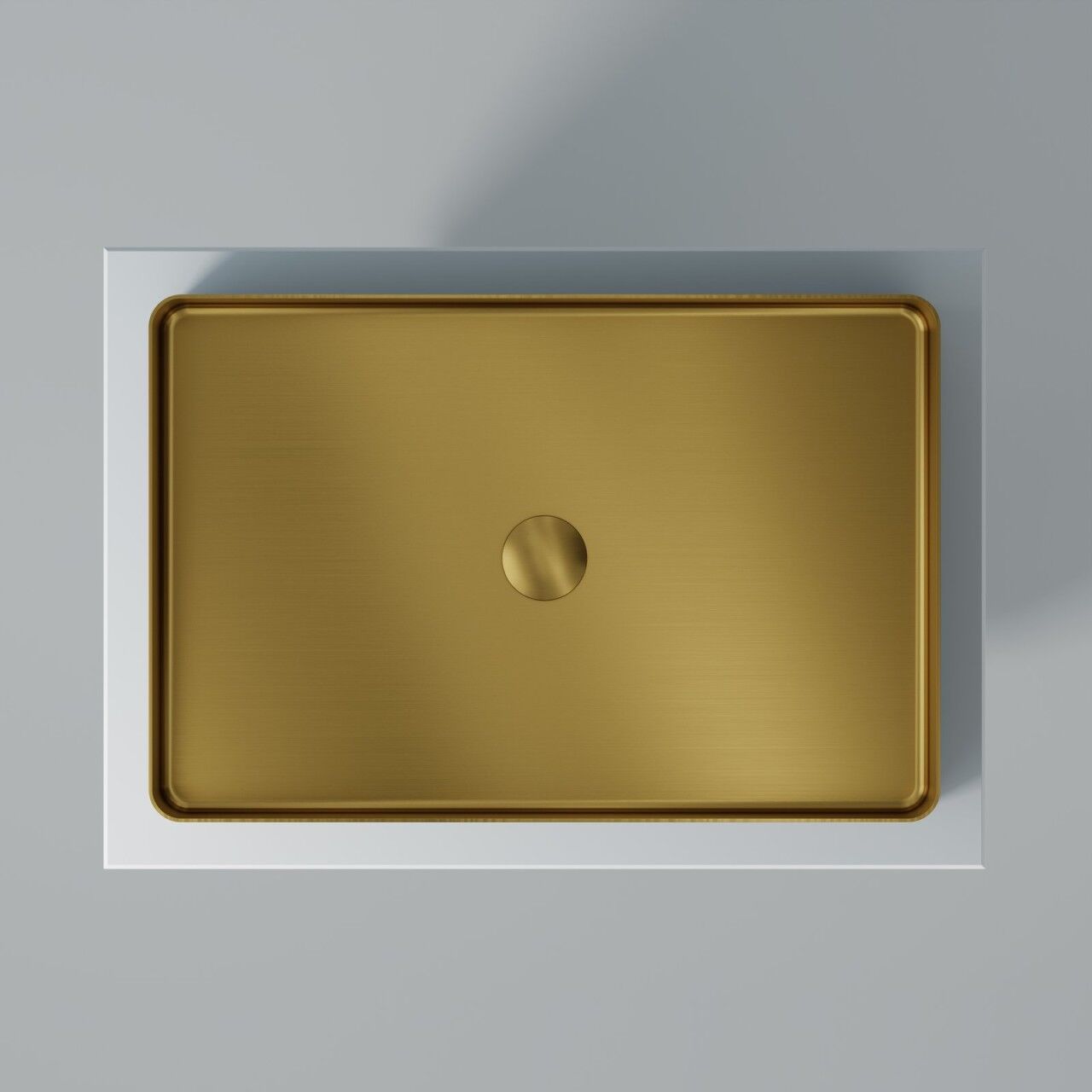 Steinberg Serie 442 Waschtisch Aufsatzbecken aus Edelstahl, brushed gold, 442 7110 BG 442 7110 BG