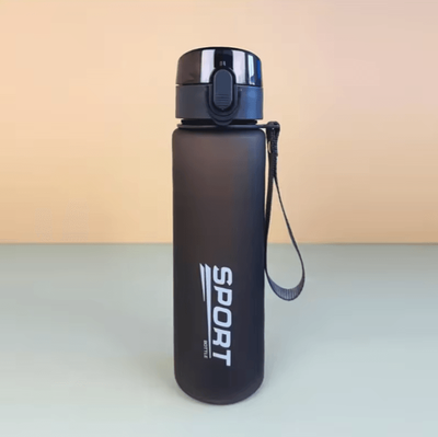Uplift Curations BPA Free Leak Proof Sports Water Bottle High Quality Portable Drink Bottle For Travel & Hiking (400ml 560ml) new Black Sport 400ml