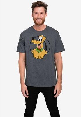Men's Big & Tall Men's Disney Pluto Short Sleeve T-Shirt Charcoal Gray by Disney in Charcoal Grey (Size 3XL)