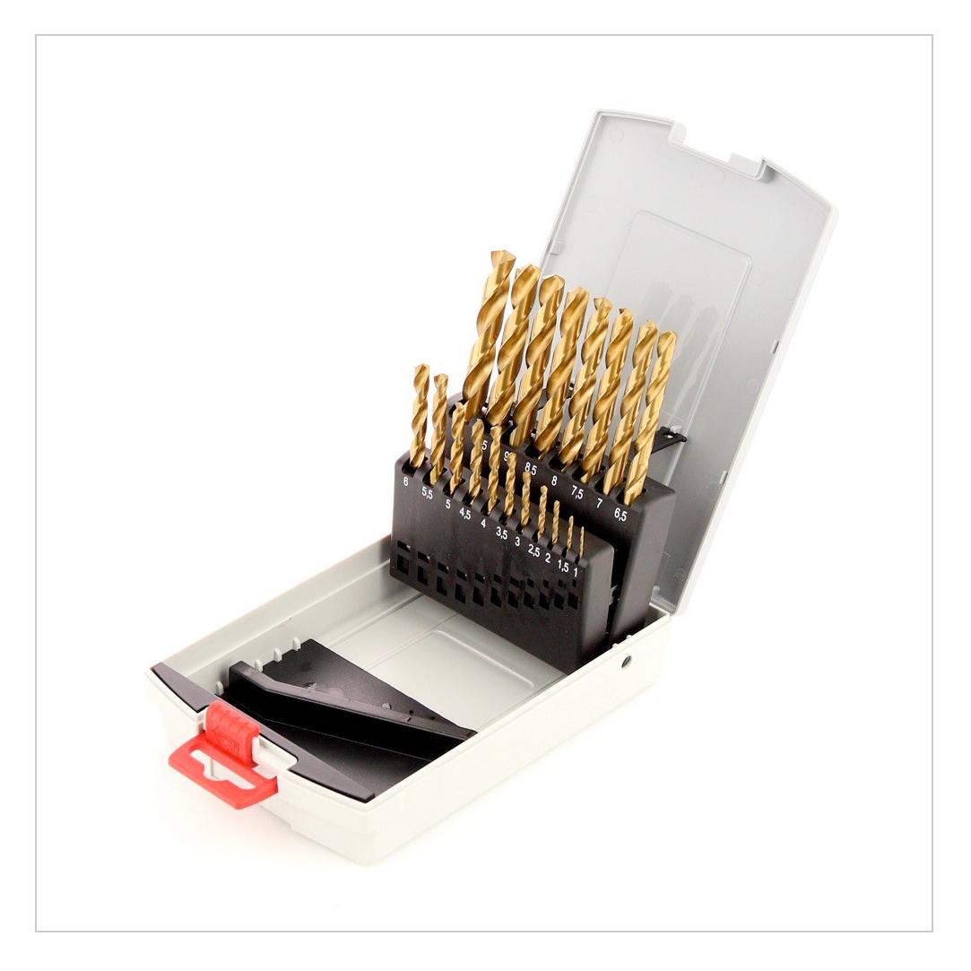 Bosch Professional Zubehör Metallbohrer-Set HSS-TiN, ProBox, 19-teilig (2608587015)