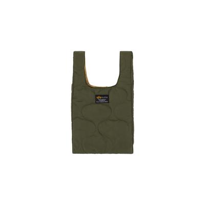 Tragetasche ALPHA INDUSTRIES "Shopper Reversible Bag", grün (schwarz olive), Obermaterial: 100% Polyester. Futter: 100% Polyester. Füllung: 100% Polyester, Taschen