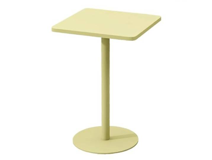 HGYNBCP Kleiner quadratischer Beistelltisch aus Eisen for den Innen- und Außenbereich, einfache Montage(Yellow,60x72cm/24x28in)