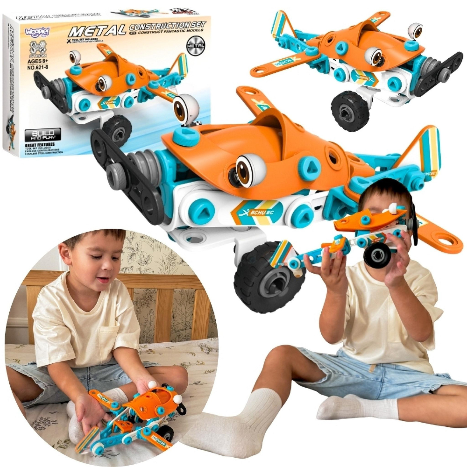 Woopie vliegtuigsteelbouwpakket