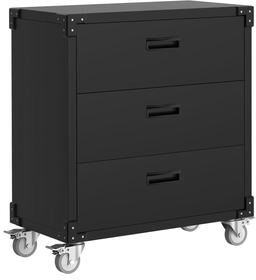 Garvee 3-Drawer Rolling Tool Cabinet, Garage Storage On Wheels for Warehouse, Basement & Workshop