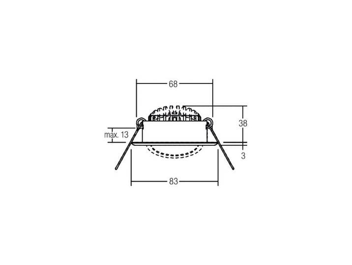 BRUMBERG LED-Einbauspot BB09, RC, Treiber rund, edelstahl dimmbar, alu / grau / zink, für Wohn- / Esszimmer, Edelstahl, Downlights