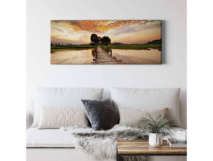 Impression sur toile The Other Side Polyester PVC / Épicéa Marron 100 x 40cm