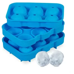 Relaxdays Eiswürfelform Silikon 2er Set Blau