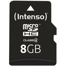 Intenso 8GB microSDHC Class 4 + SD-Adapter