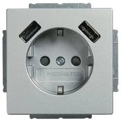 Busch-Jaeger SCHUKO-2x USB Steckdose 20 EUCB2USB-83