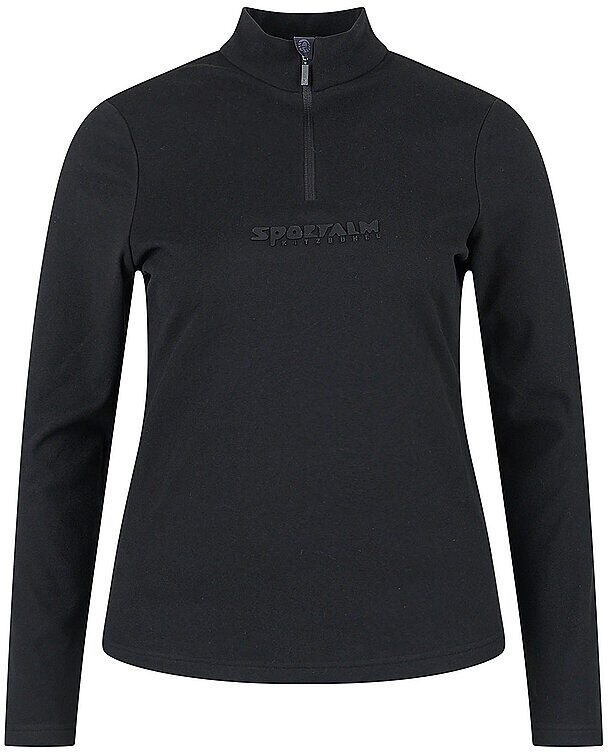 SPORTALM Damen Unterzieh Zipshirt aus dünner Fleece-Qualität schwarz   44 W