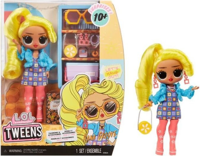 L.O.L. Surprise Tweens Hana Groove Fashionpop Pop met 2 outfits en accessoires, 24 cm