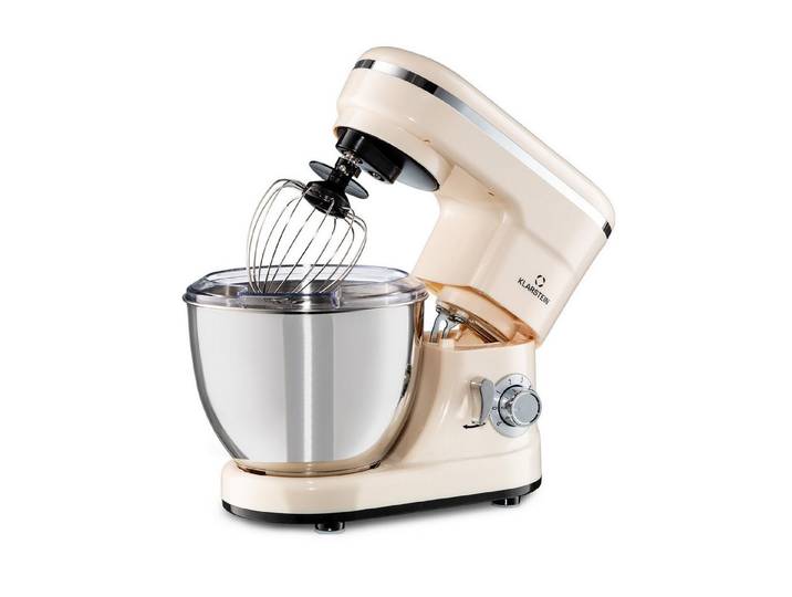 Klarstein Küchenmaschine, 1200 W, 4 l Schüssel, Küchenmaschine Knetmaschine Teigmaschine Teigknetmaschine Standmixer