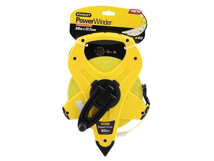Stanley HTS Bandmaß PowerWinder Fiberglas 60m