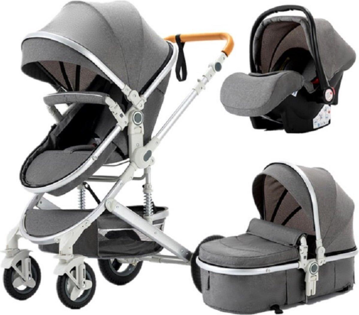 Kinderwagen 3-in-1 - Buggy - Kinderbuggy - Reisebuggy - Grau