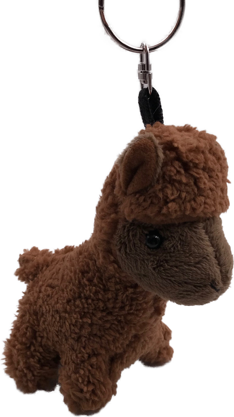 Onwomania Pluche Lama Alpaca Sleutelhanger, Bruin, 17 cm