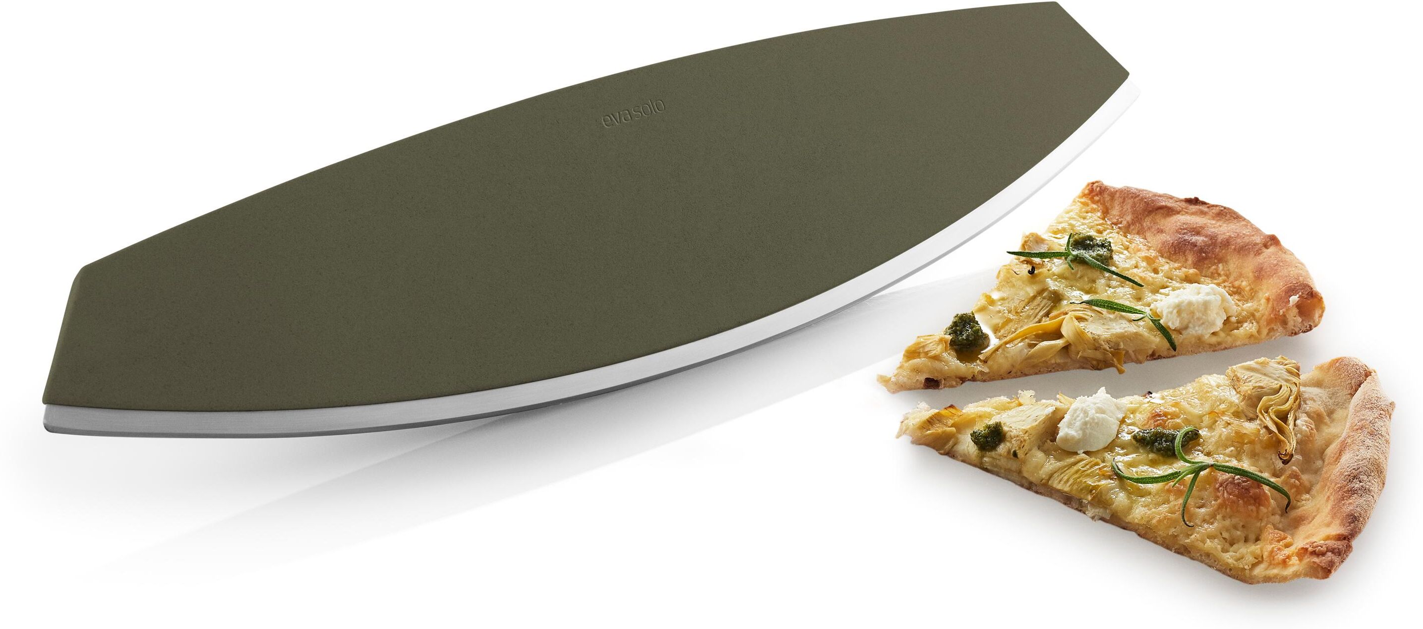 Pizzamesser EVA SOLO "Solo Pizzamesser", grün, B:2,5mm, Stahl, Essmesser, Pizzamesser grün 1 Stk.