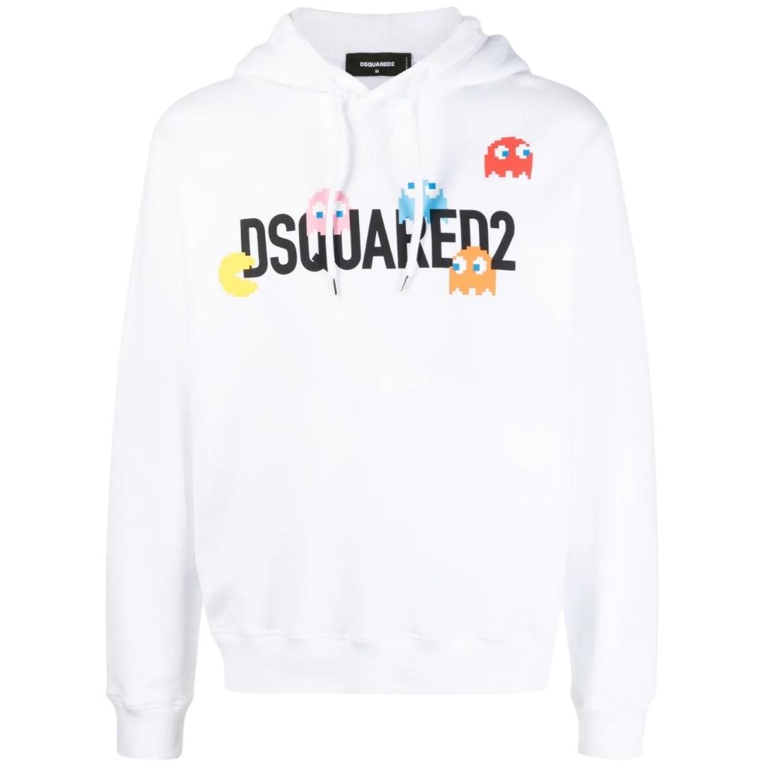 Dsquared2 Pac Man Cool Fit Witte Hoodie
