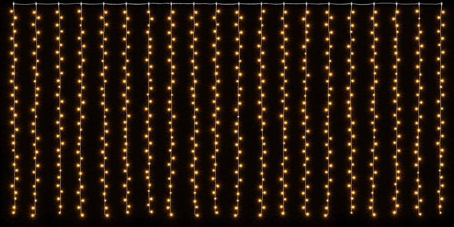 vidaXL Rideau lumineux 600 LED Blanc chaud 600 x 300 cm