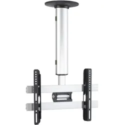 VCM Universal TV Deckenhalterung   26-40 Zoll bis 60 kg   bis VESA bis 400x300   höhverstelbar 50-84 cm   TV Halterung 360 Grad schwenkbar drehbar und 15 Grad neigbar   Fernseher Halter - CM3