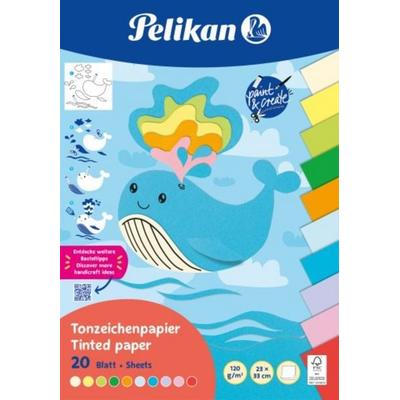 Pelikan Tonpapier Block 20 Blatt 23x33cm Summer