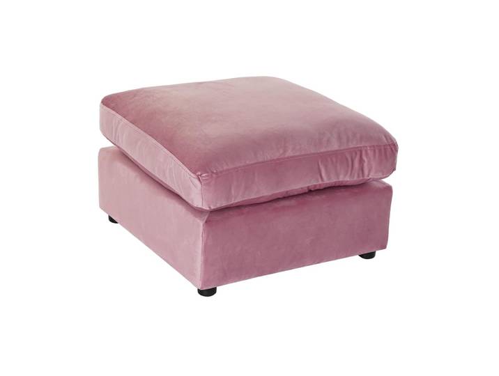 Banquette en polyester rose 55x55x30 cm