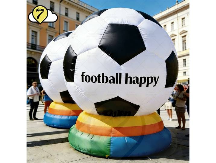 Arche gonflable géante de décoration publicitaire sur le thème du football, en forme de bière, pour entrée de stade ou événement sportif