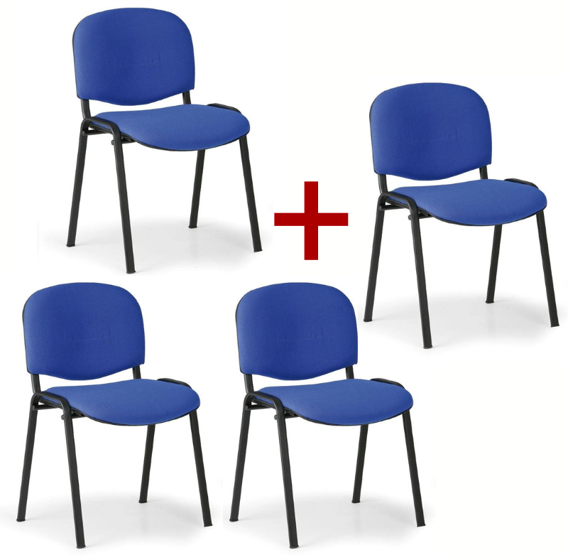 B2B Partner Konferenzstühle VIVA 3+1 GRATIS, blau