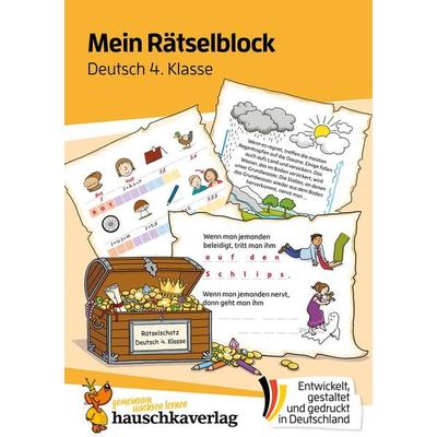 Mein Rätselblock Deutsch 4. Klasse, Taschenbuch von Christiane Wittenburg, Hauschka Verlag, 978-3-88100-684-2