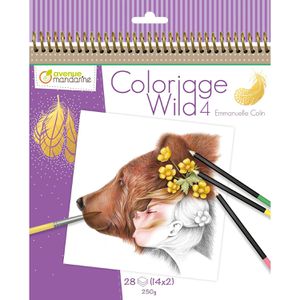 Avenue-Mandarine Malbuch Wild 4, für Kinder, 28 Seiten, ab 5 Jahre, 2 Stück