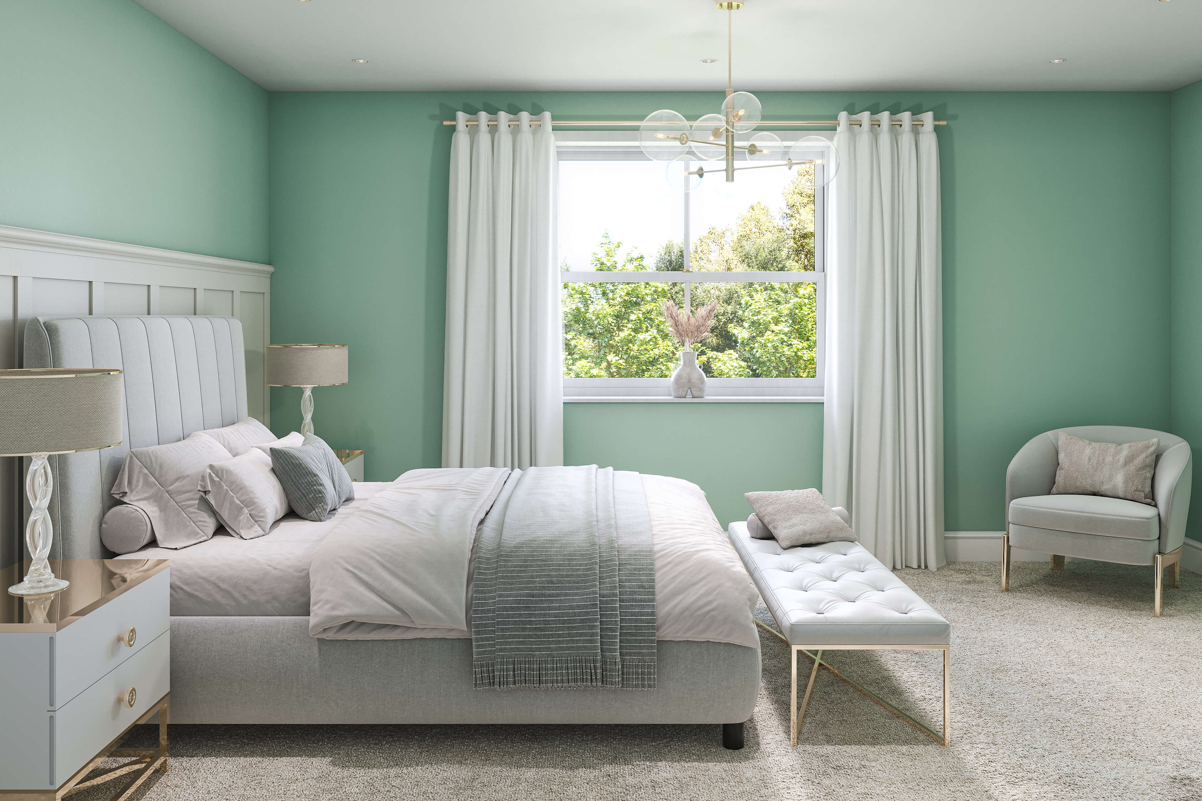 Hemway Wall Paint   Chartwell Green   Matt Emulsion Interior   Acrylic   Latex - Chartwell Green - 2.5L