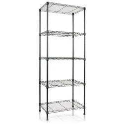 Karat Metallregal Rocky   Pulverbeschichtet schwarz   4 Böden