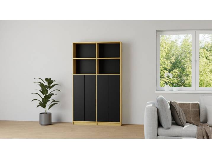 Klassischer Wohnzimmerschrank Eiche Natur geölt