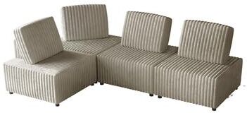 Craft Porch CraftPorch Luxurious Velvet Upholstered 3 Pieces Chair and Corner Seat