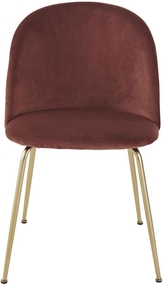Maisons du Monde Chaise en velours terracotta Rouge 49x78.5x55cm