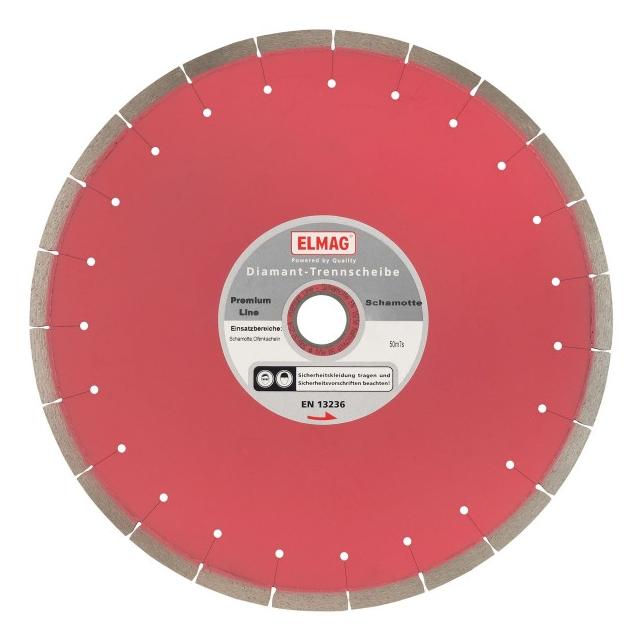 Elmag - Diamantscheibe 350 mm PREMIUM LINE - SCHAMOTTE 'geräuscharm' Bohrung: 30,0 mm (61615)