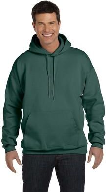 Hanes F170 Ultimate Cotton Hooded Sweatshirt in Deep Forest Green size Small