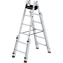 Munk, Leiter + Gerüst, Sprossen-Stehleiter treppengängig 2x6 Sprossen (Stehleiter, 180 cm)