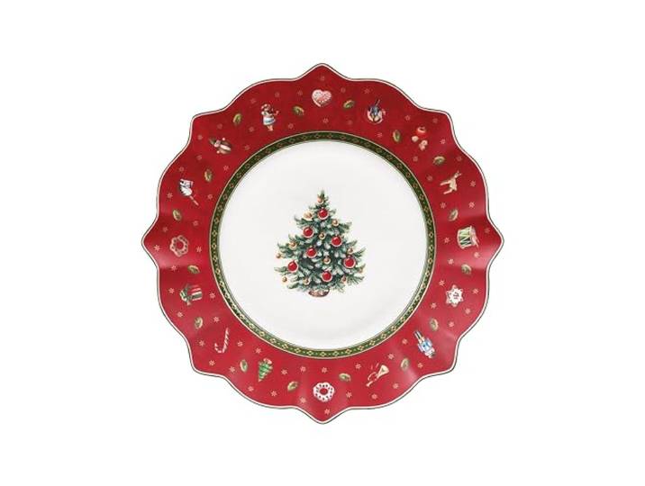 Villeroy & Boch – Toy's Delight Assiette à Dessert Rouge\,Blanc\, Compatible Micro-Ondes\, Petite Assiette Dessert Noel\, Assiette Noel en Porcelaine\, Vaisselle\, Porcelaine Haut De Gamme
