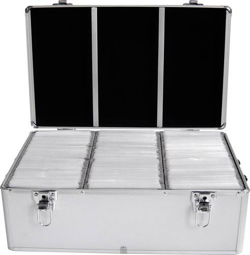 MediaRange CD Koffer 500 CDs/DVDs/Blu-rays Aluminium Silber 1 St. (B x H x T) 447 x 180 x 300 mm BOX77
