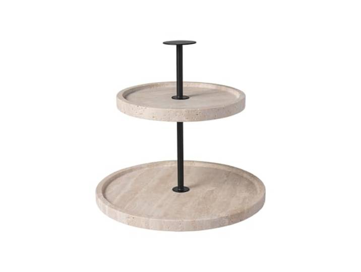 Villeroy & Boch - Manufacture Travertine Etagere Beige, Handarbeit, Elegantes Design aus Naturstein in Sandton, Anrichten von Buffet, Tischdeko Stein, Dekoration, Travertin