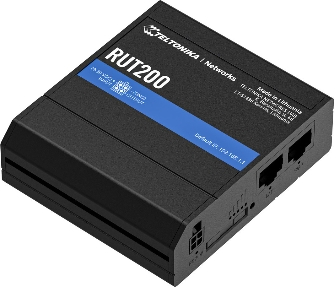 Teltonika RUT200 LTE/4G/3G/2G WiFi-router voor industriële toepassingen
