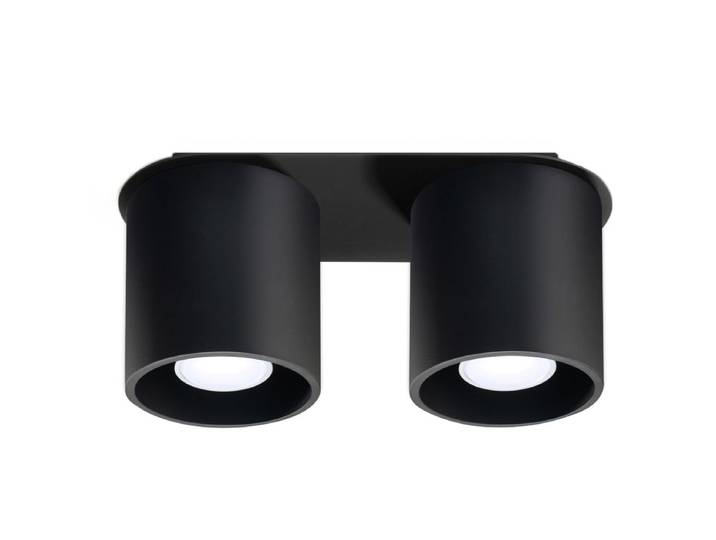 Plafonnier ORBIS 2 noir 2xGU10 10W aluminium 12x10x26cm Sollux Lighting