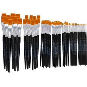 Creativ-Company Pinsel 10248, Haarpinsel flach, 7 versch. Größen, 84 Stück