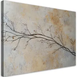 WANDBILD zweige blumen knospen